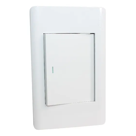 Apagador Interruptor Sencillo Moderno Blanco Botón Reflectiv