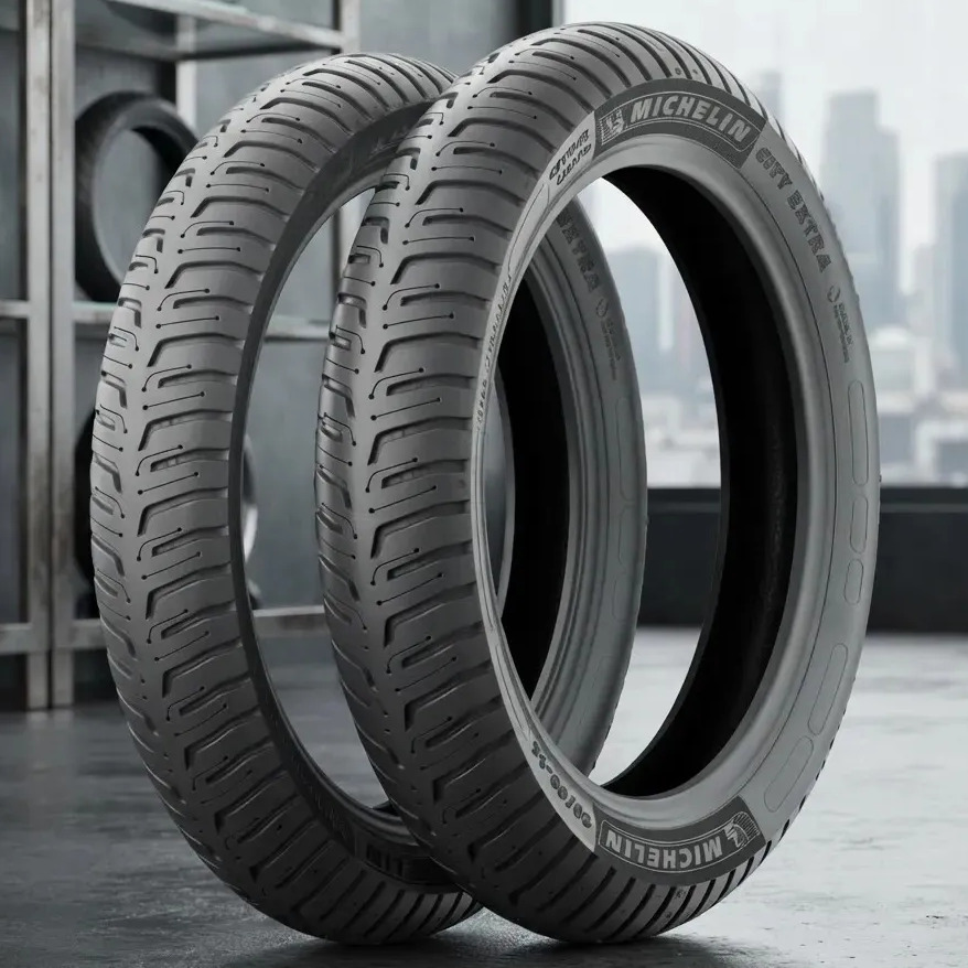 Kit 2 Pneus Michelin City Extra 80/100-18 + 90/90-18