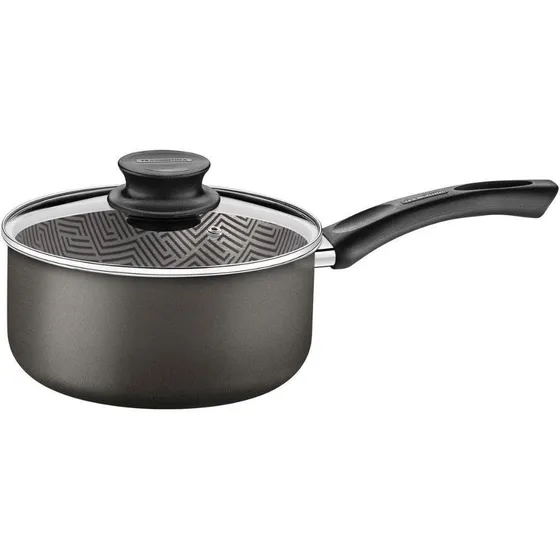 Sartén Tramontina Paris de aluminio, tapa de vidrio, 16 cm, 1,5 l, color plomo