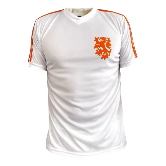 Camiseta Holanda Mundial 1974 Cruyff Blanca Retro