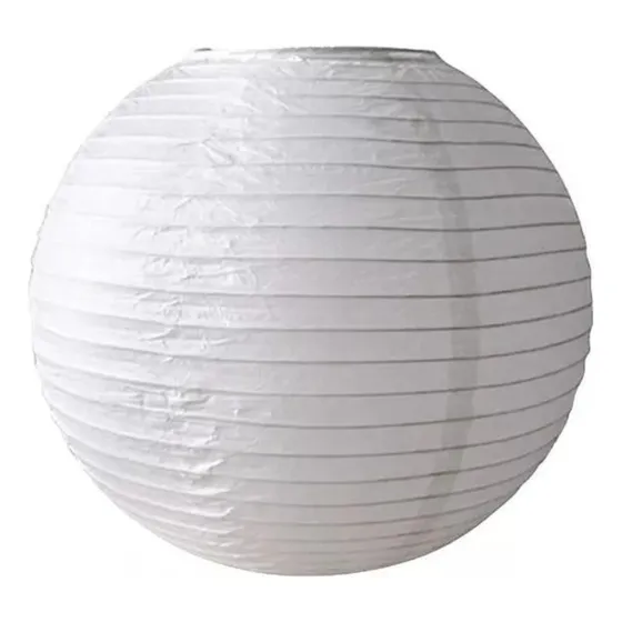 Pantalla Blanca De Papel Globo Lampara China 25 Cm