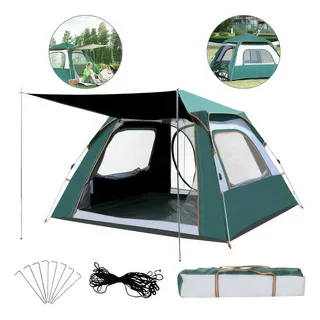 Barraca De Acampamento Grande Para 4/5 Pessoas 210x210x145cm Cor Azul-petrĂłleo Barraca De Acampamento Grande Para 4/5 Pessoas 210x210x145cm Cor Azul-petrĂłleo