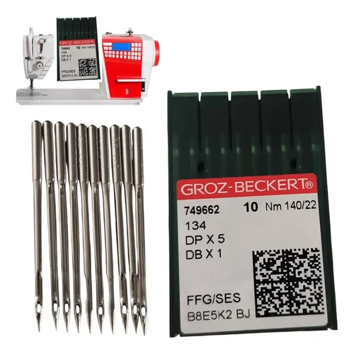 Agulha Máquina Reta Cabo Fino (dbx1) Groz Beckert 10 Unid Cor 110