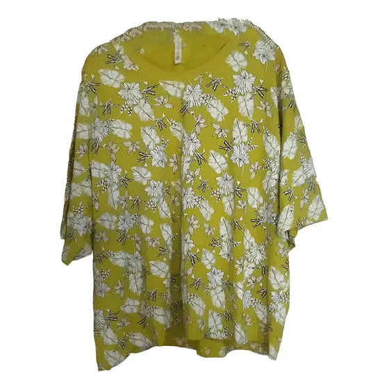 Remera Boho Talla 2xl/3xl Floreada Nueva 