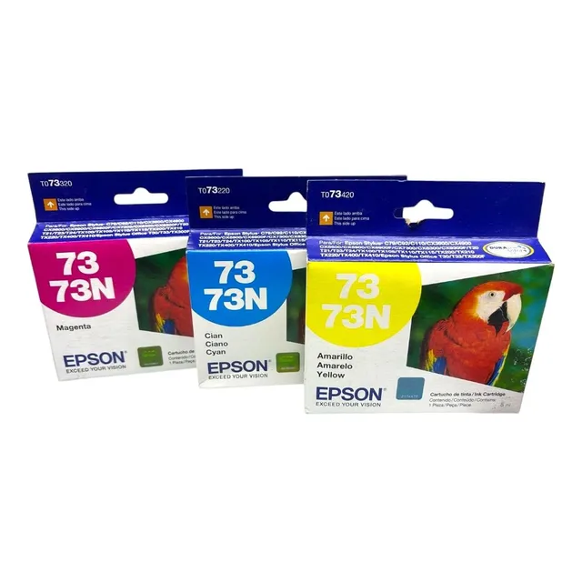 Kit Epson 73n Colores Magenta, Amarillo Y Cian