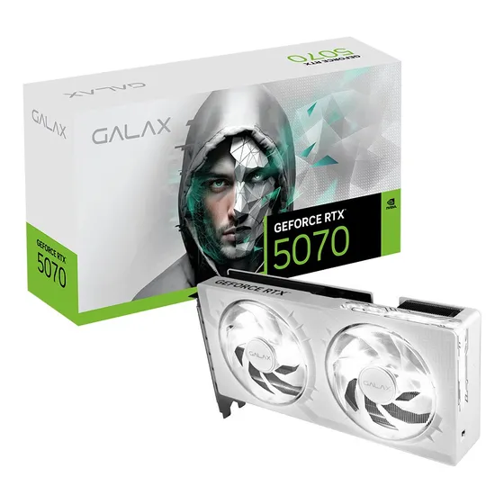 Mercado Livre Placa De Vídeo Galax Nvidia Rtx 5070 12gb Gddr7 White 192bit image