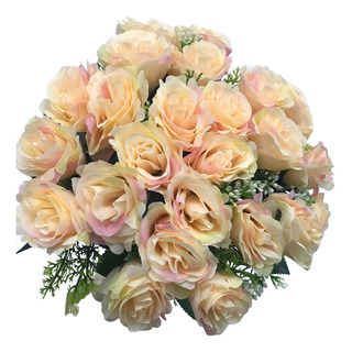 Kit 2 Buque 24 Rosas Luxo Cheio Artificial Casamento Arranjo Kit 2 Buque 24 Rosas Luxo Cheio Artificial Casamento Arranjo