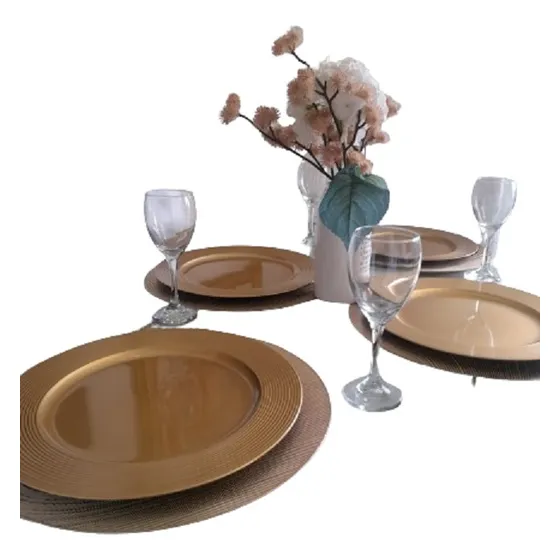 Plato Base Redondo Estilo Moderno