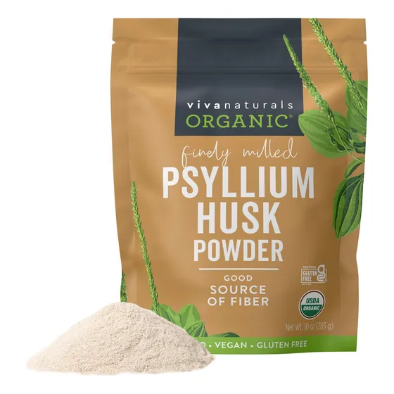 Cáscara De Psilio En Polvo Viva Naturals Organic Source Fibe