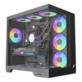 Gabinete Gamer Superframe Vhagar, Mid Tower, Vidro, Atx