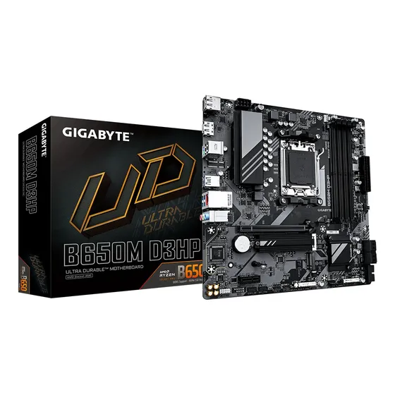 Placa-mãe Gigabyte B650m D3hp Am5 Ddr5 M-ATX Rev. 1.0 Black