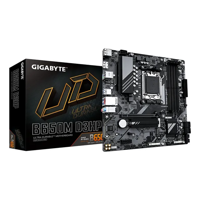 Tarjeta Madre Gigabyte B650m D3hp Am5 Ddr5 M-atx Rev. 1.0 Color Negro