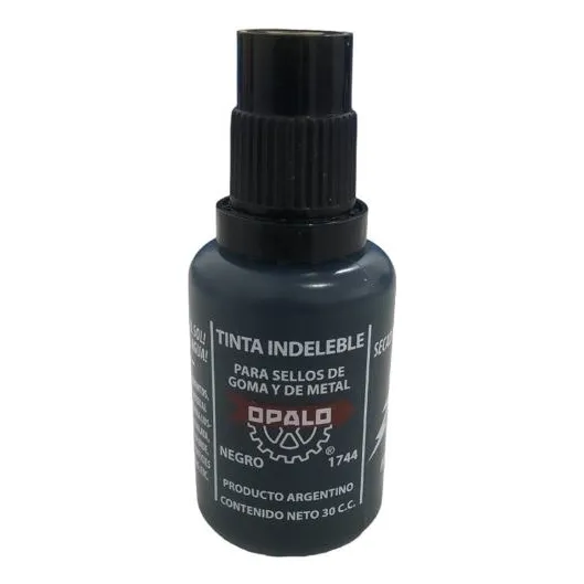 Tinta Opalo 1744 Negra X 30cc Indeleble Secado Rapido