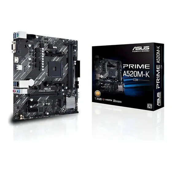 Board Asus Prime A520m-k \u002F Am4 \u002F Ddr4 64gb 90mb0tvq-mcaayo | Cuotas sin interés