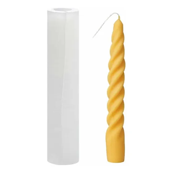 Molde De Silicona 20,2cm X 3,2cm Para Hacer Velas Torneada