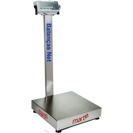 Balança Eletrônica 200kg X 50g Plataforma Inox 50x50 Coluna