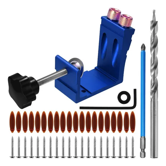 Sistema Agujero Oculto / Oblicuo Guía P/taladro C/accesorios