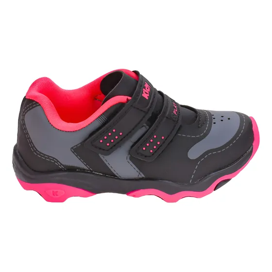 Tênis Infantil Menina Kidy Play Com Brinquedo Preto Pink