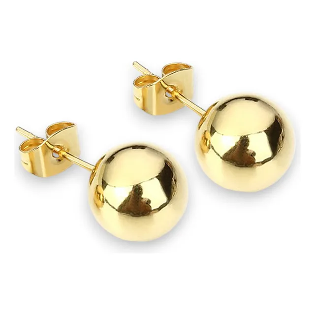 Topos Aretes Balin 8mm Oro Laminado 18k Iconic Store