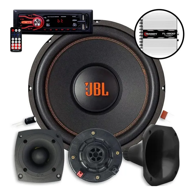 Kit Som Jbl 12swms350 + Driver + Tweeter + Radio Bt+ Módulo 