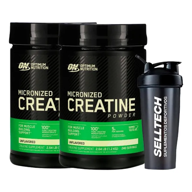 Pack Creatina Monohidratada Optimum Nutrition 300gr X2