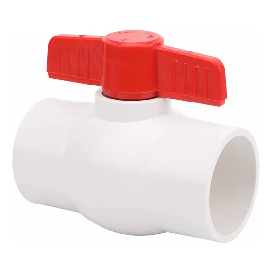 Valvula Bola Pvc 2  Mango T Rojo Para Linea Suministro Agua