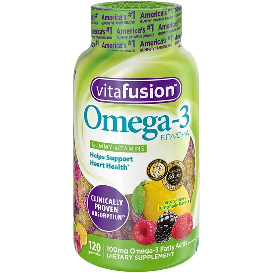 Vitaminas Vitafusion Omega-3 Gomitas 120 Und Creado Para Apoyar La Salud Del Corazón Ofrece Deliciosos Sabores De Frutas Naturales En Cada Bocado Sin Regusto A Pescado Sin Gluten Ni Endulzadores