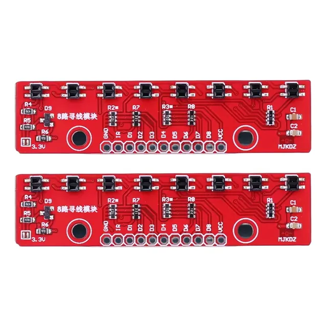 Kit 2 Pzas Modulo Qtr-8a Sensores Seguidor De Linea Arduino
