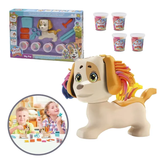 Massinha Diver Doh Pet Shop Kit Veterinário Modelar Cachorro
