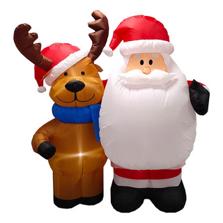 A Inflable Navideño Santa Claus Regalo 2.10 Mts Luz Led En A Inflable Navideño Santa Claus Regalo 2.10 Mts Luz Led En