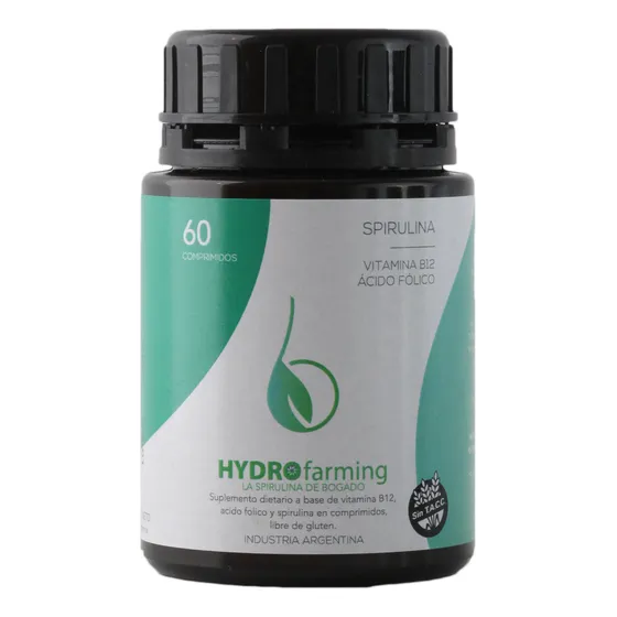 Spirulina Bogado con B12 + Acido Fólico X 60 Comp