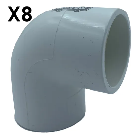 Codo 90 Grados Pvc De Pega De 1 Pulgada (8 Unidades)