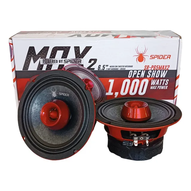 Medios Spider De 6.5'' Pro (1000w) Con Tweeter Integrado 