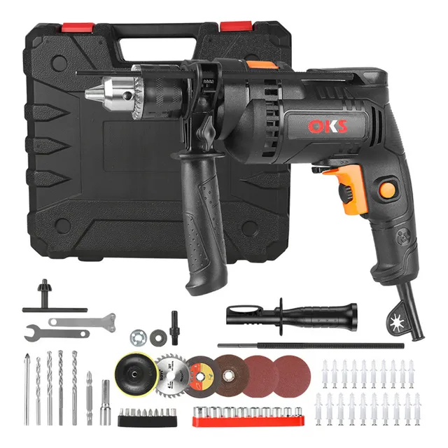 Taladro Rotomartillo 1/2'' , Destornillador , Pulidora Kit Profesional 710W Con 40 Accesorios