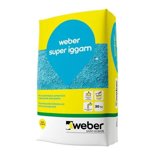 Revestimiento Cementicio Weber Super Iggam 30k Int Ext Mm Color Blanco