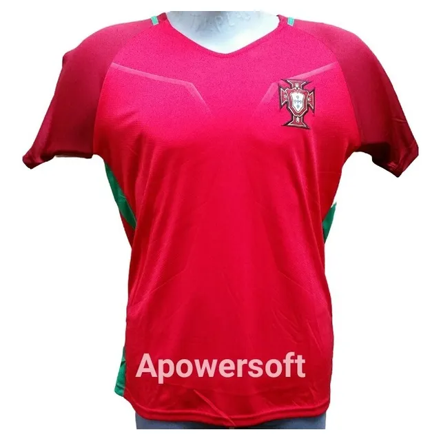 Franela Vino Tinto Y Roja Selección Portugal