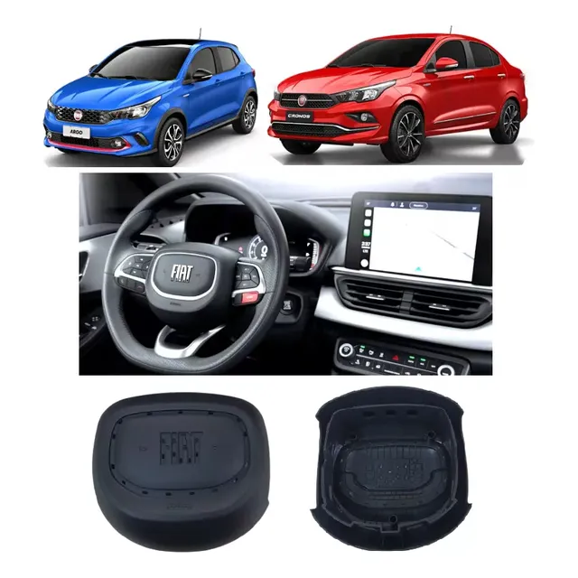 Tampa Capa Airbag Volante Fiat Argo Cronos Sem Frisos Mopar