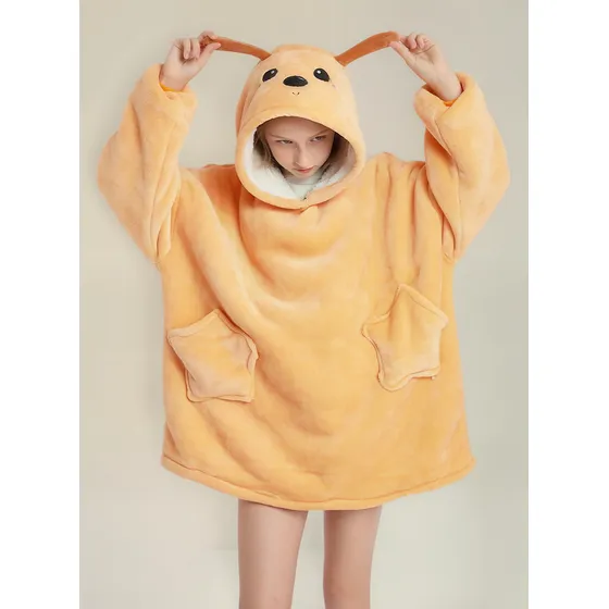 Manta Buzo Canguro Polar Con Capucha Corderito Infantil Ax ®