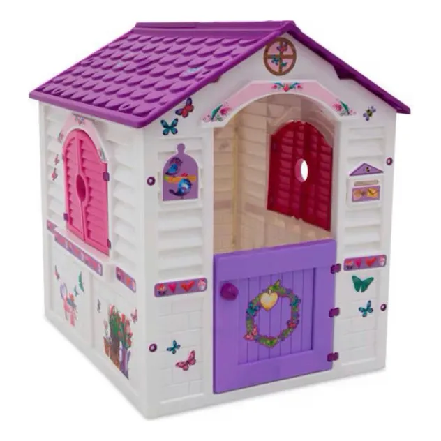 Casita De Juegos Para Niñas Apto En Exteriores E Interiores Morado Floreado