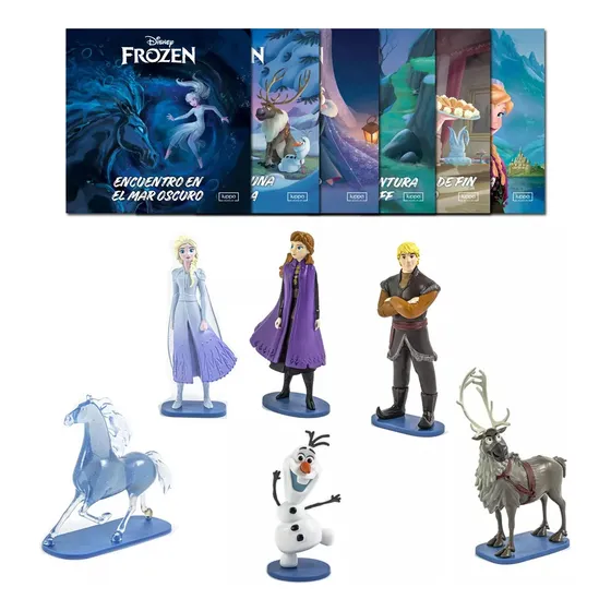 Frozen Colección Completa - 6 Cuentos + 6 Figuras