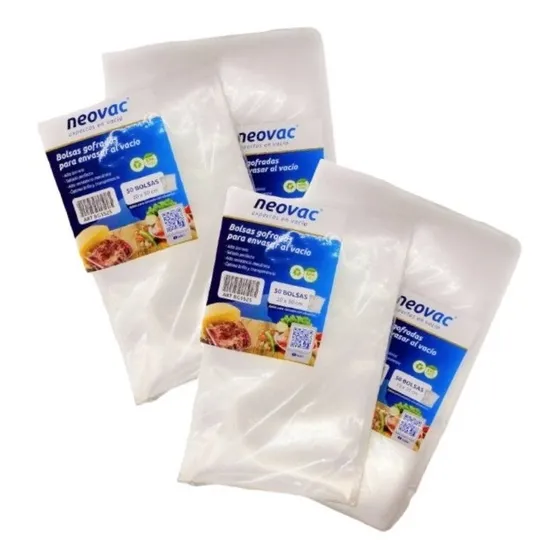 Bolsas Vacio Gofradas Neovac 15x25cm 4 Packs De 50 Unidades