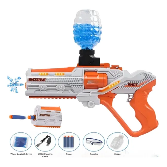 Pistola Con Balas De Hidrogel Recargable Y Automática 
