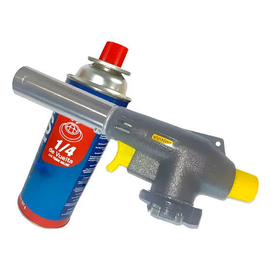 Cartucho De Gas Butano - Propano + Boquilla De 1/4 De Vuelta