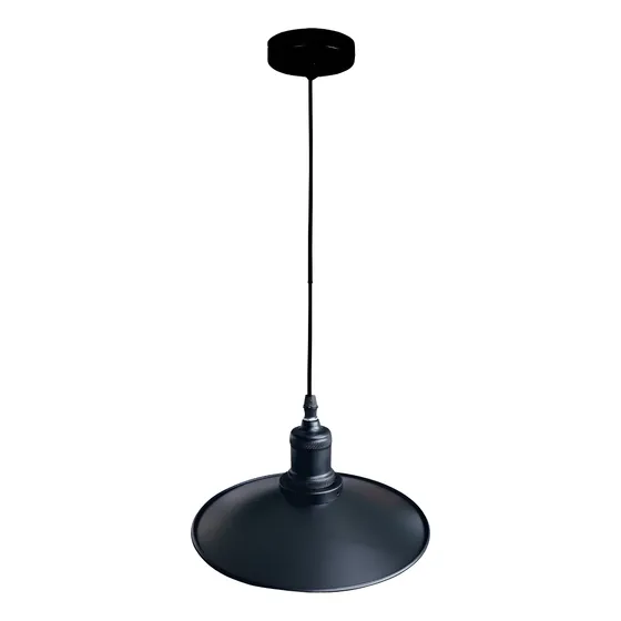 Lampara De Techo E27 Vintage Colgante Negro Mate Decoracion