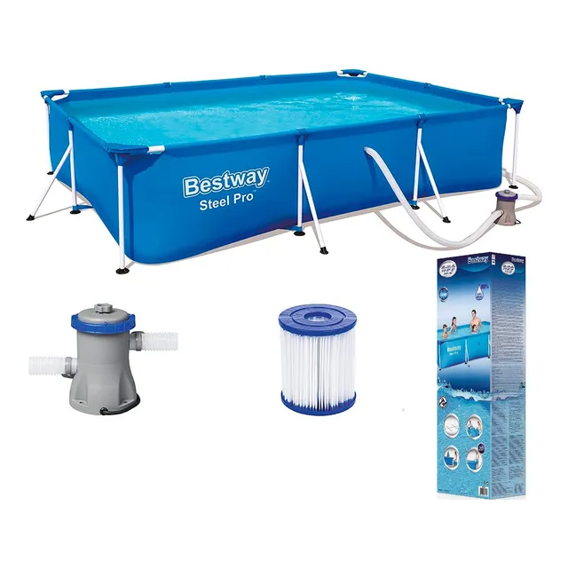 Alberca Bestway Steel Pro 3300l Rectangular 3x2.01m