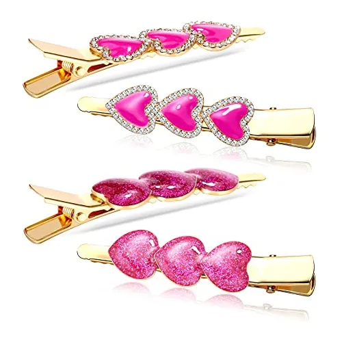 San Valentín Día Del Cabello Clips Sparkly Rhinestone Sy1xl