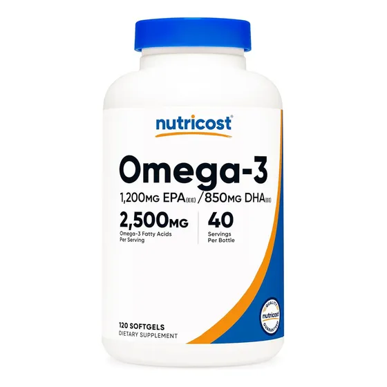 Nutricost Omega 3, Epa 1200 Mg Dha 850 Mg 120 Sgels Sabor Sin Sabor