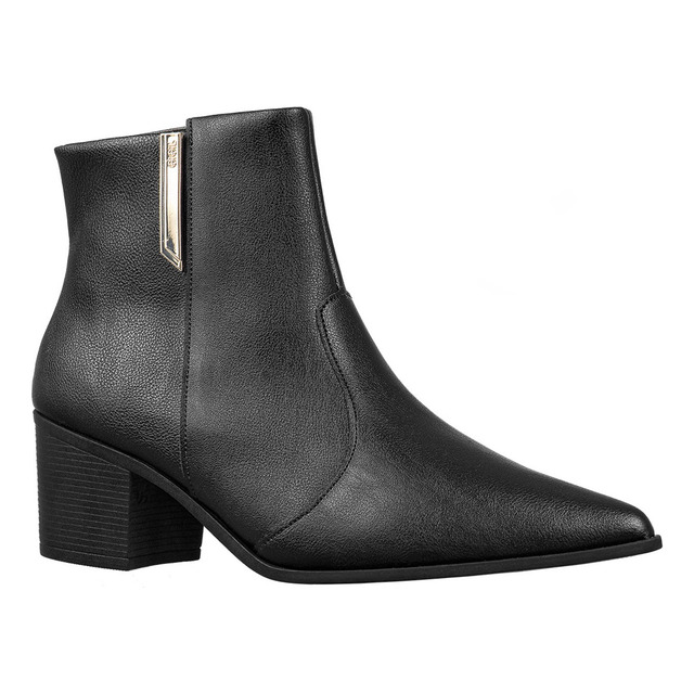 Bota Feminina Bico Fino Cano Curto Salto Médio Bota Feminina Bico Fino Cano Curto Salto Médio