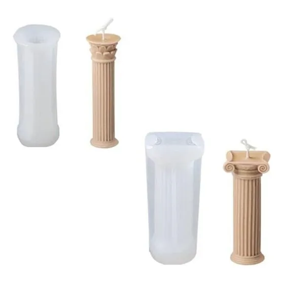 2pcs Molde De Vela De Columna Romana Diy Moldes De Resi...