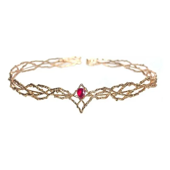 Diadema Tiara Corona Para Cosplay Elfos Reyes Medieval